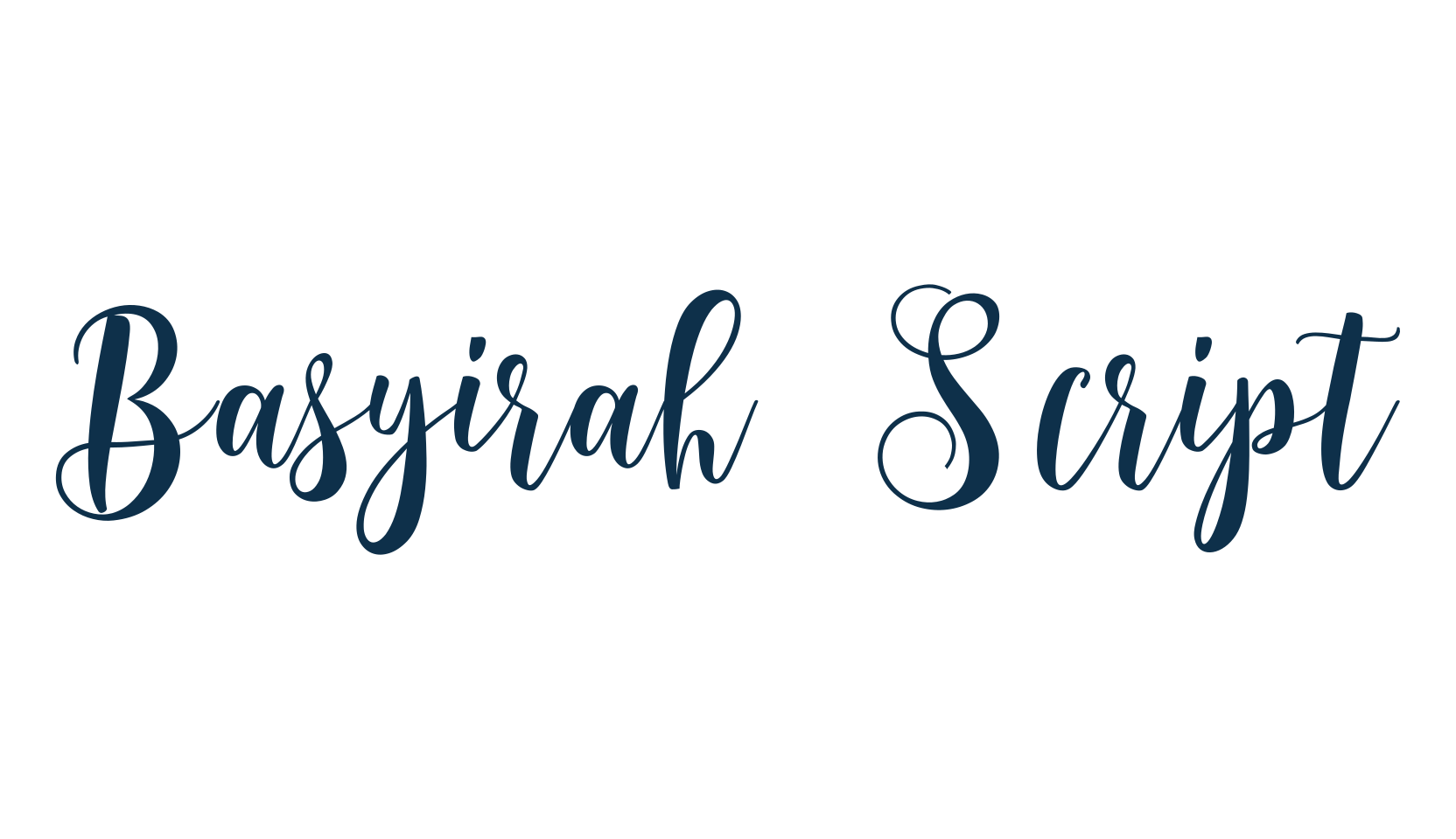 Basyirah Script, script calligraphy fancy decorative font preview