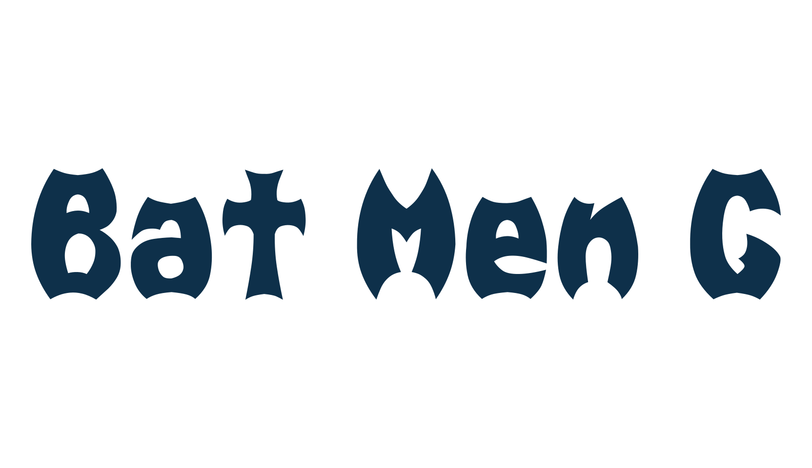 Bat Men G, gothic modern font preview