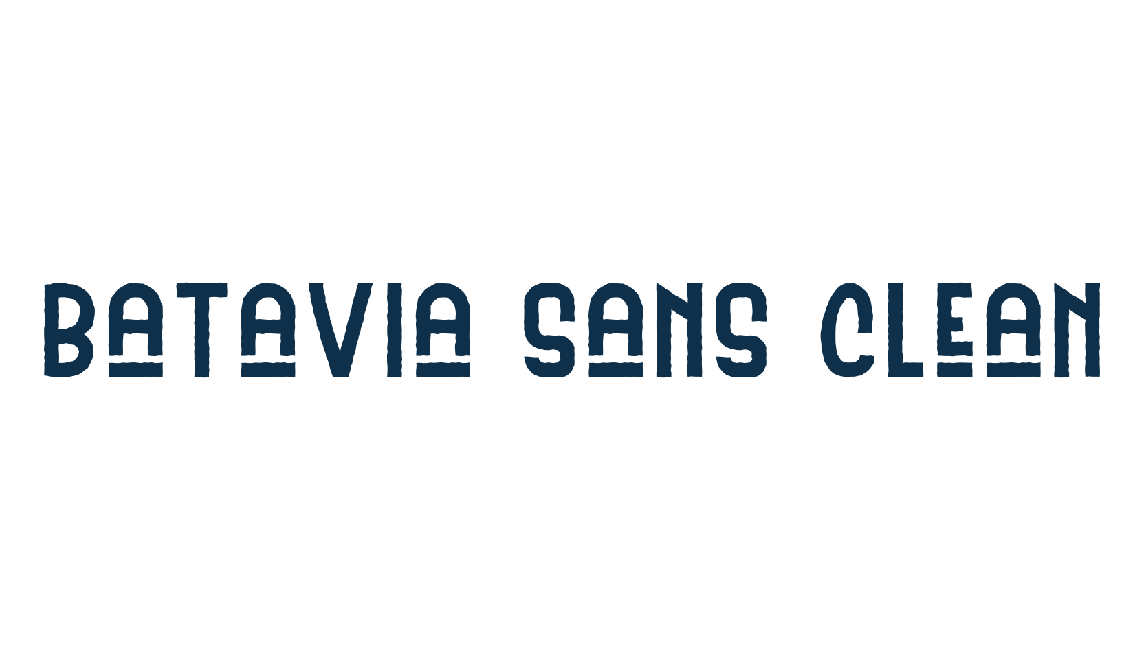 Batavia Sans Clean, eroded font preview