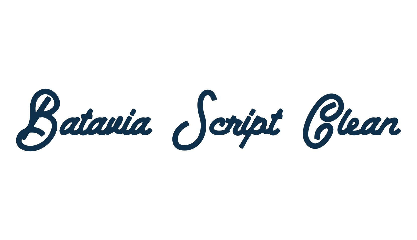 Batavia Script Clean, old school font preview