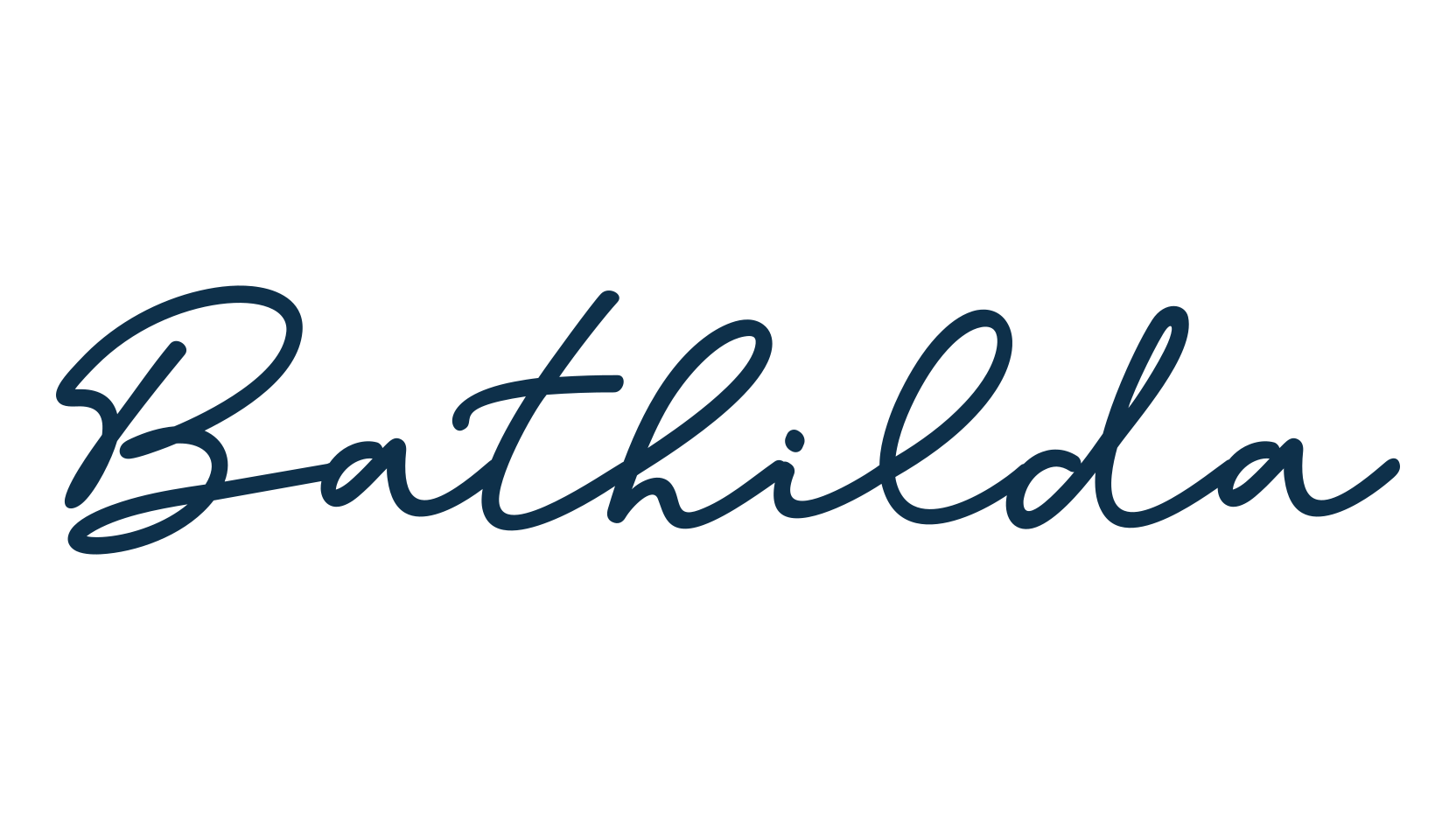 Bathilda, handwriting font preview