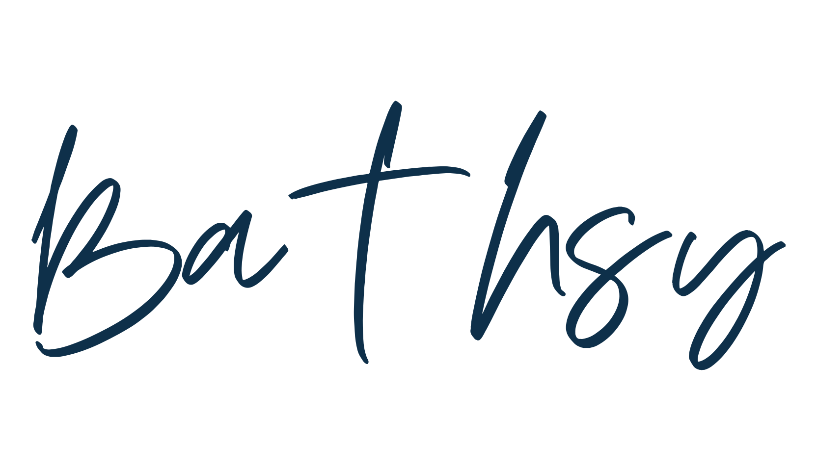 Bathsy, script handwritten fancy decorative calligraphy font preview