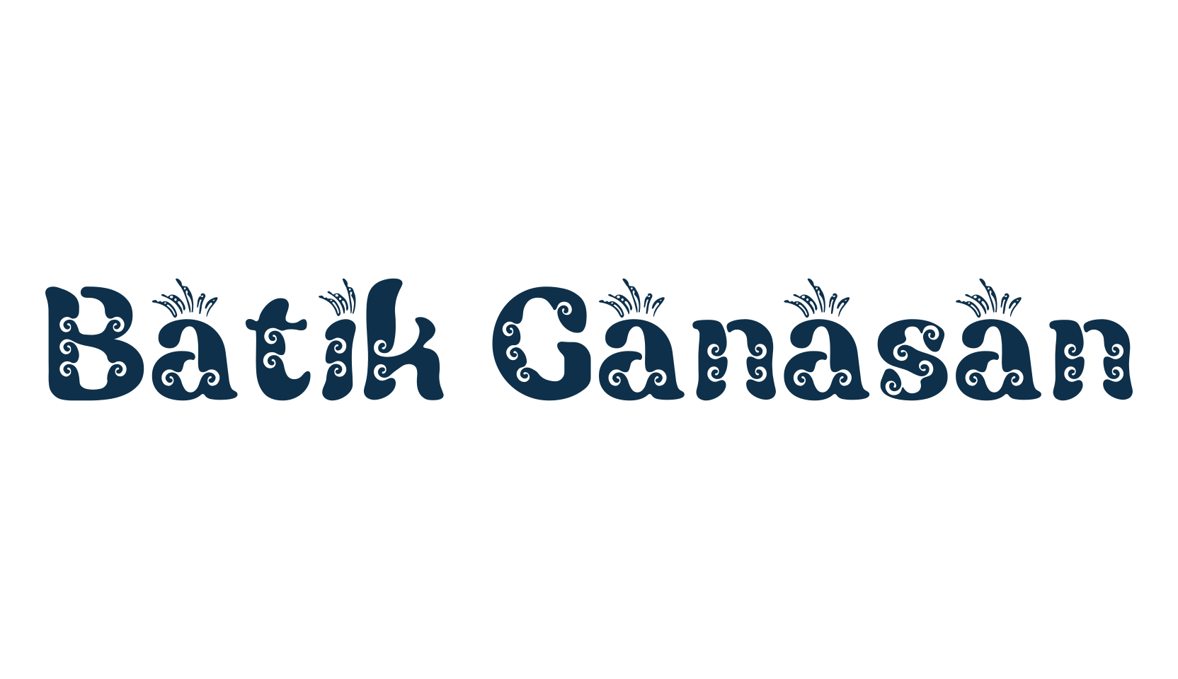 Batik Ganasan, fancy decorative font preview
