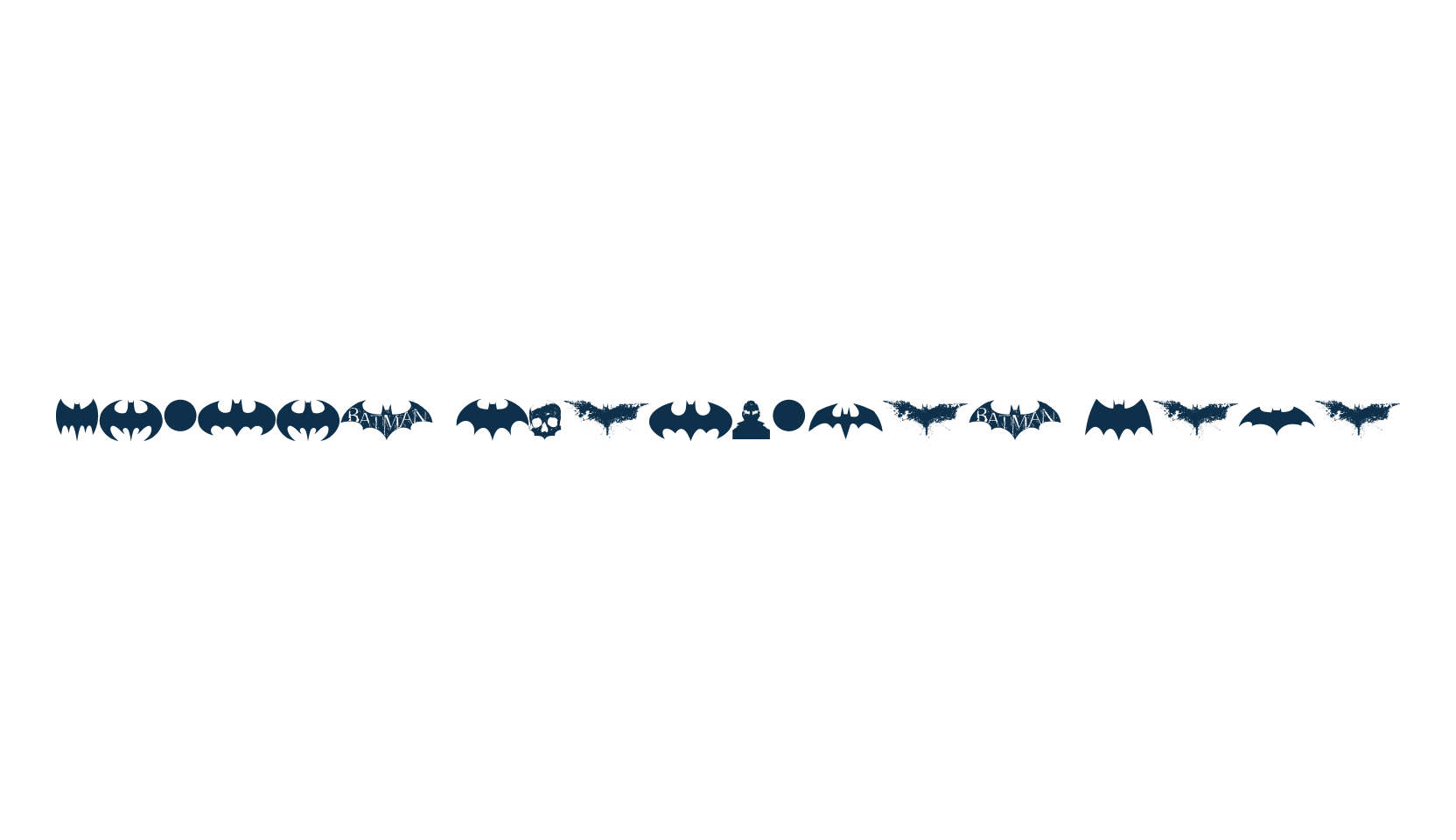 Batman Evolution Logo, display market font preview