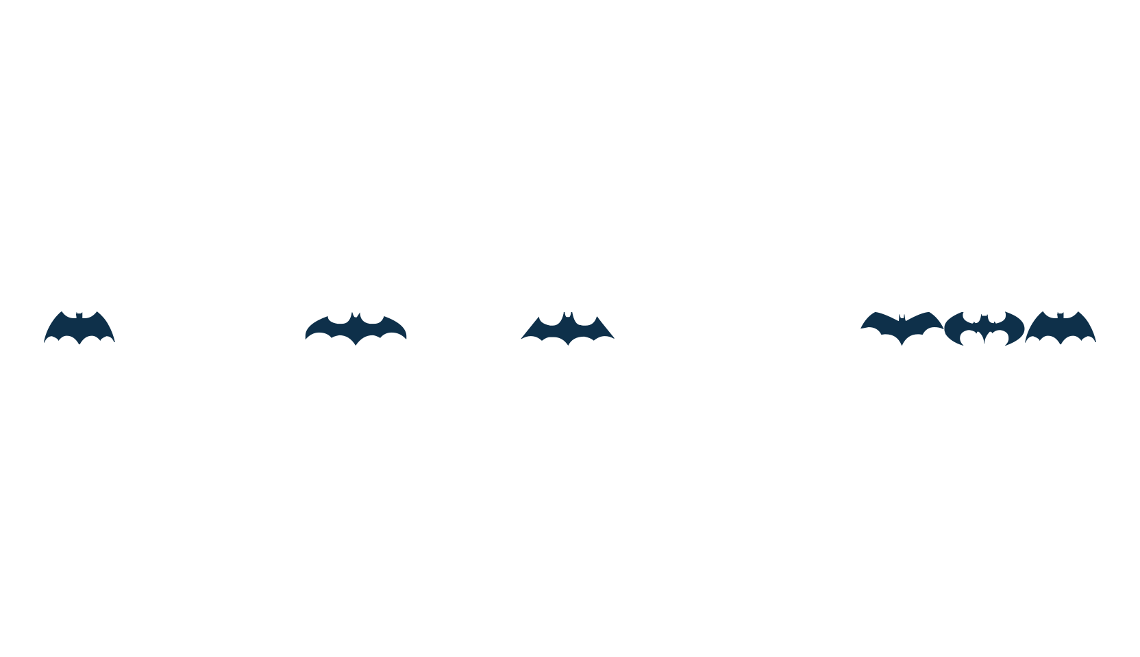 Batman Logo Evolution TFB, fancy decorative font preview