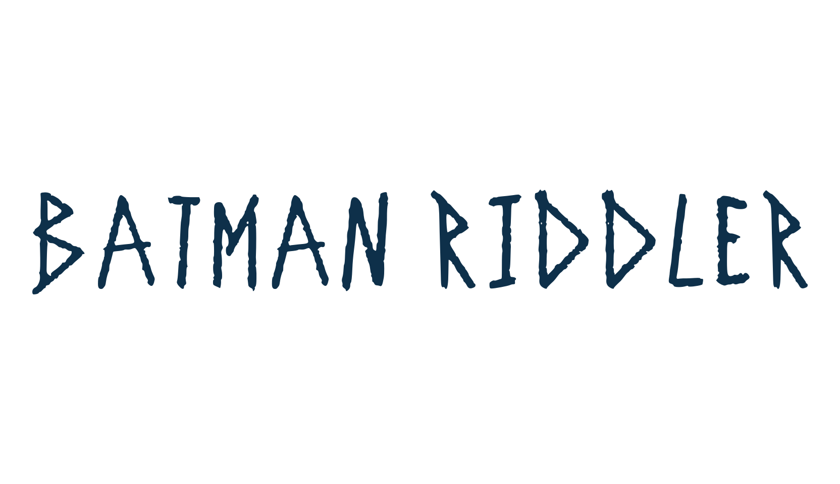 Batman Riddler, script trash fancy decorative calligraphy font preview