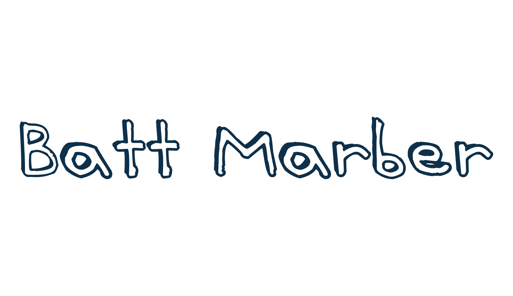 Batt Marber, cartoon font preview