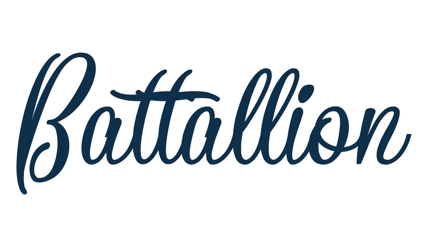 Battallion, script calligraphy fancy decorative font preview