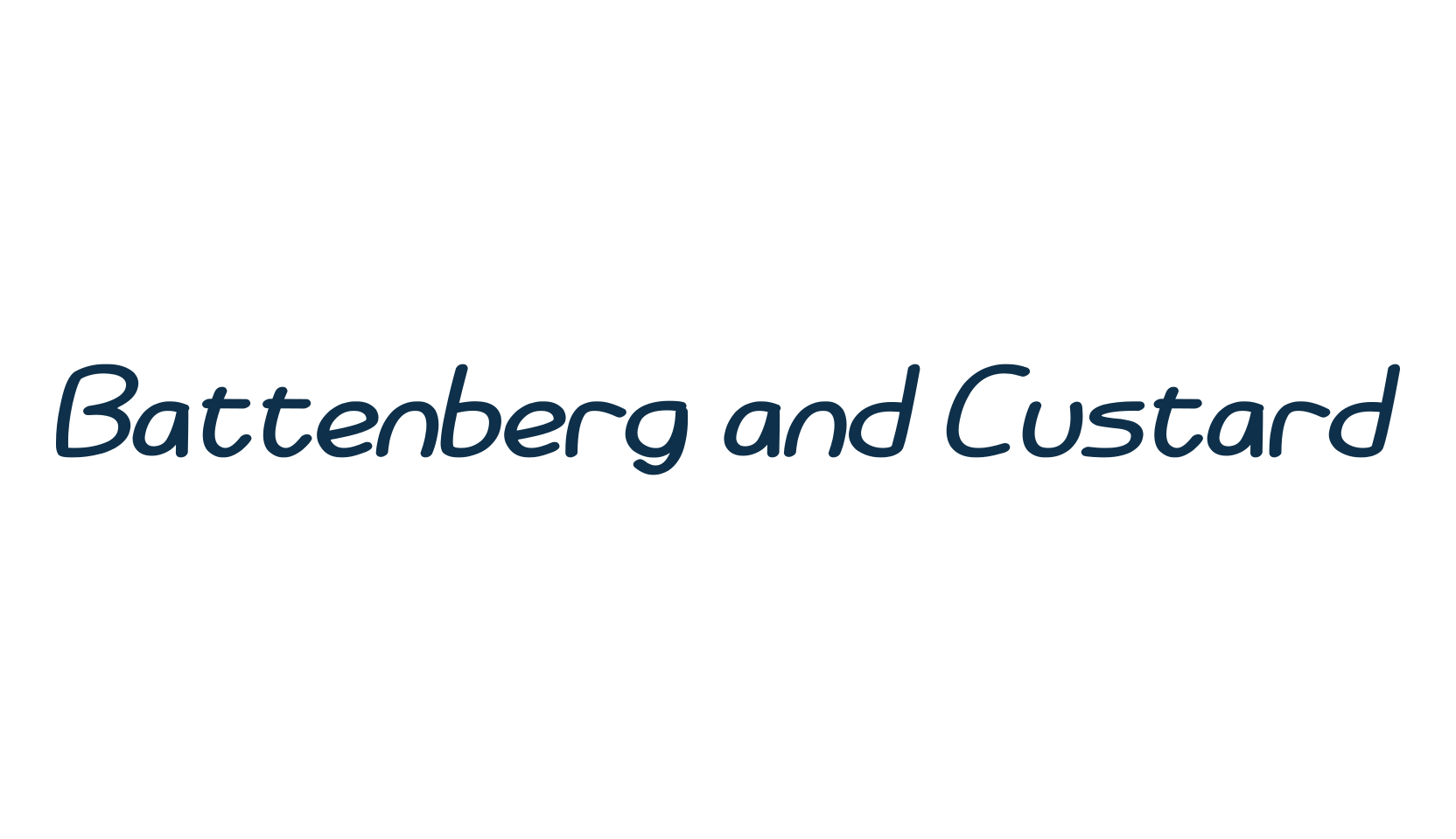 Battenberg and Custard, fancy cartoon decorative comic font preview