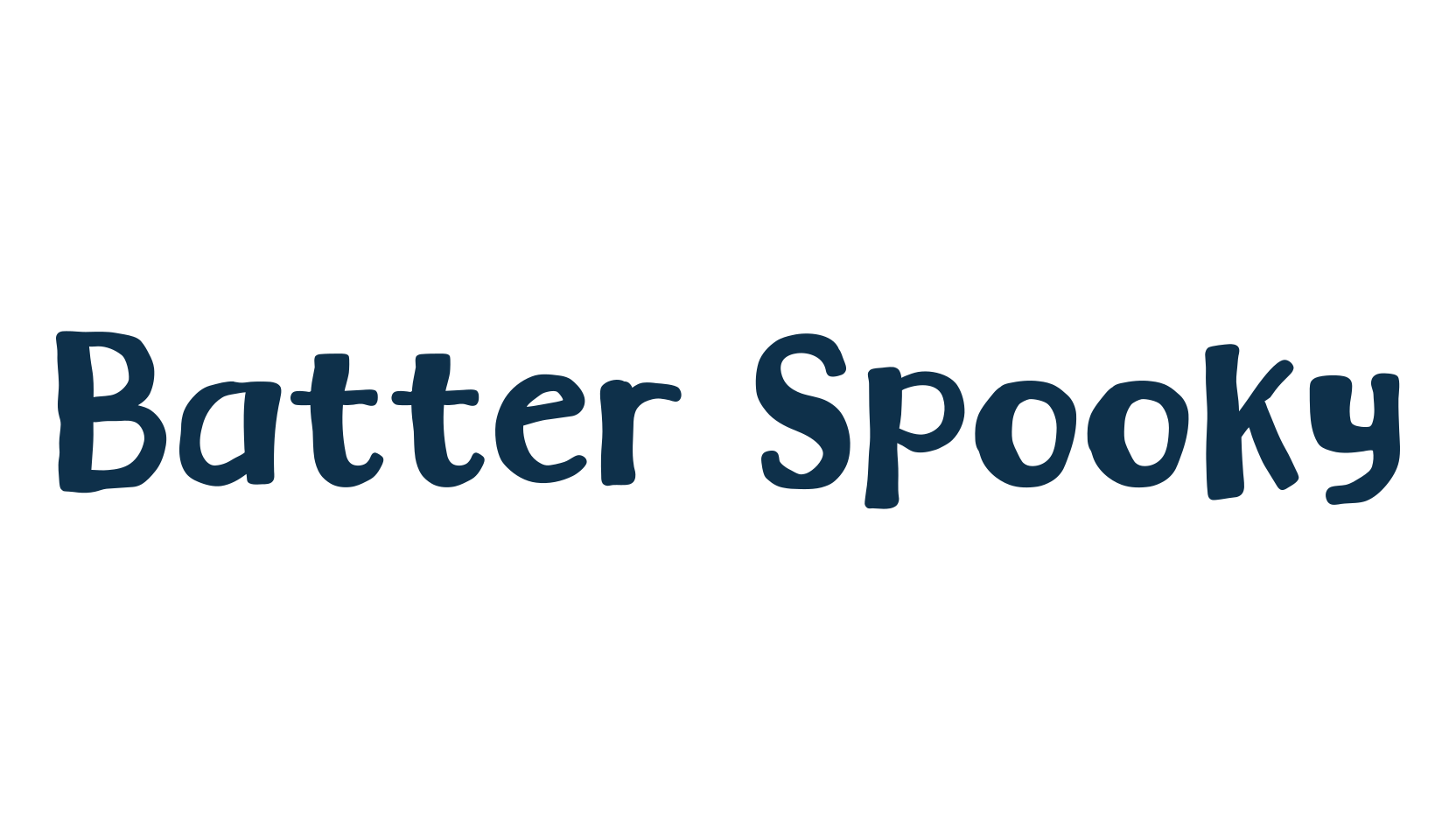 Batter Spooky, display market font preview