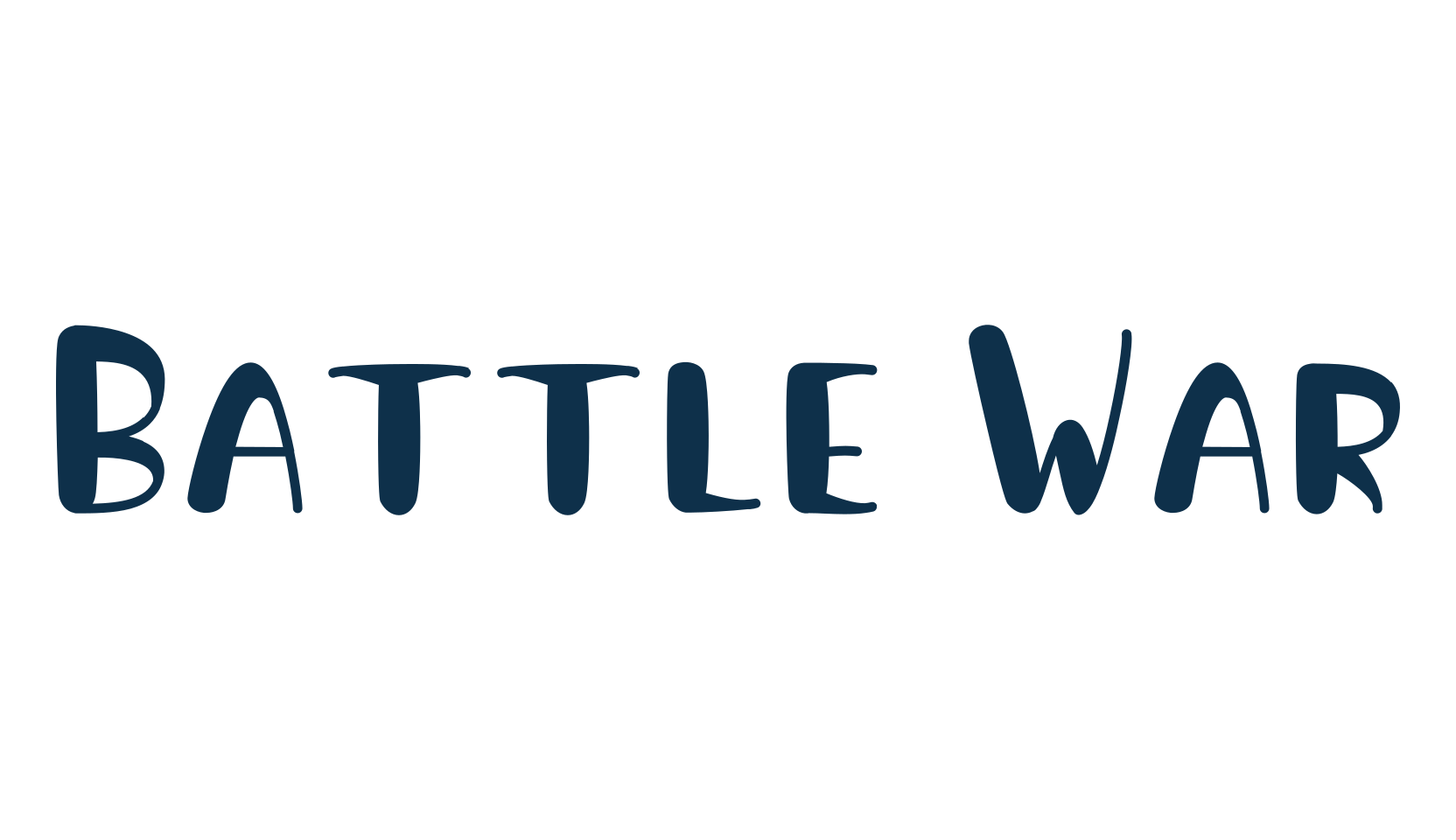 Battle War, fancy cartoon decorative font preview