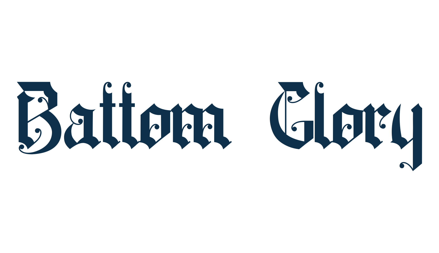 Battom Glory, modern font preview