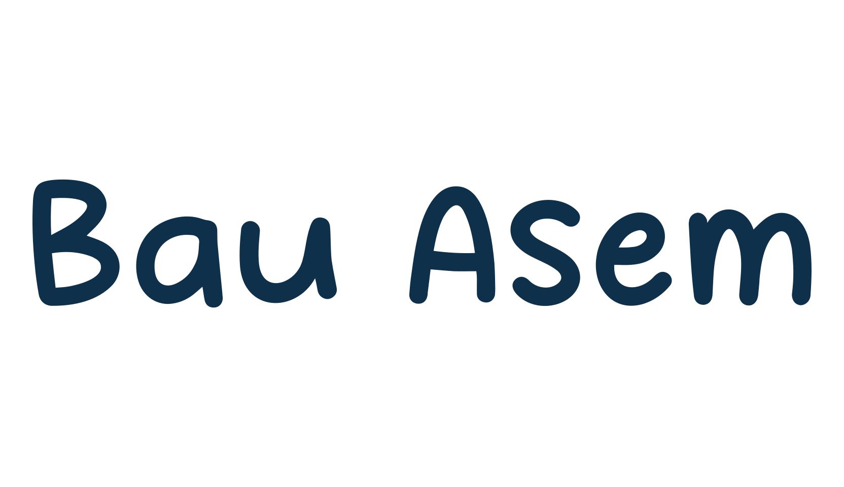 Bau Asem, cartoon font preview