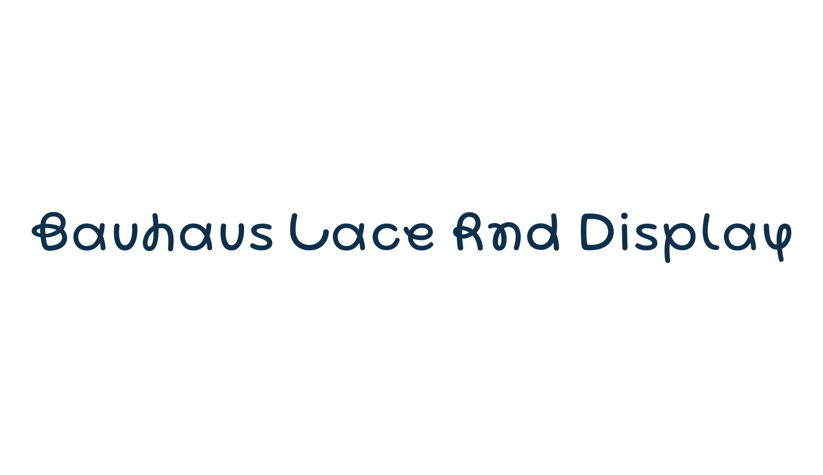 Bauhaus Lace Rnd Display, various font preview