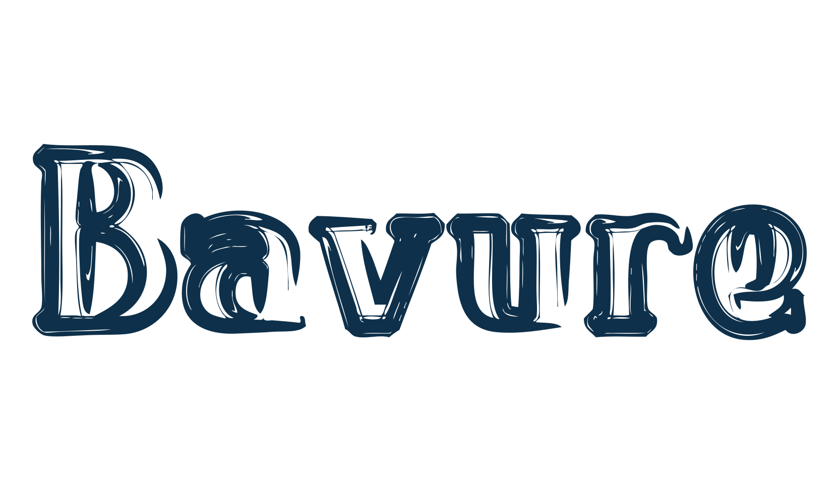 Bavure, fancy various decorative font preview