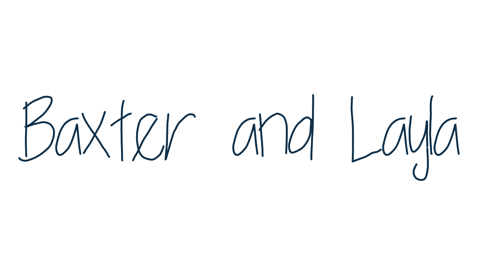 Baxter and Layla, handwriting font preview