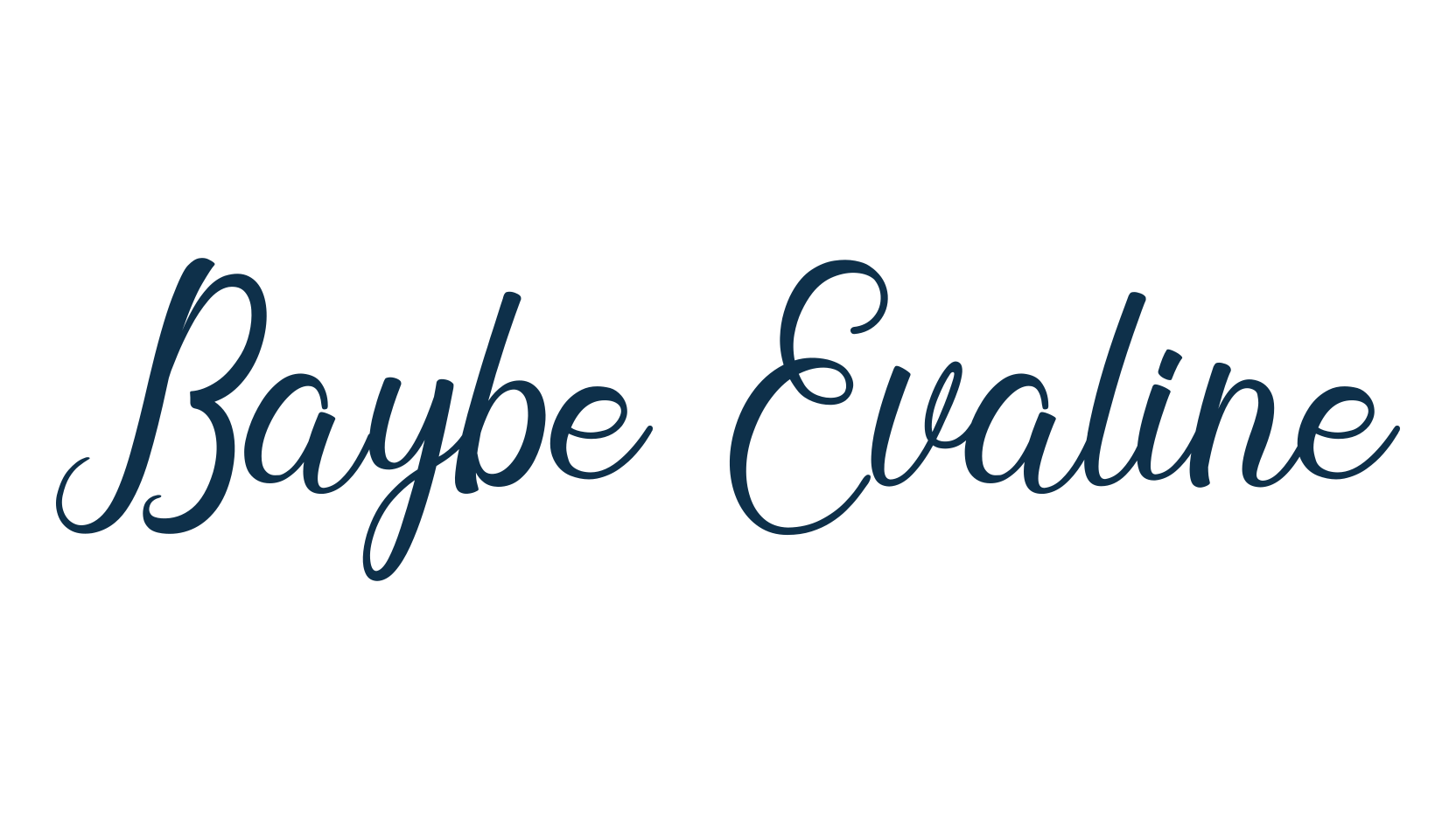 Baybe Evaline, script calligraphy fancy decorative font preview