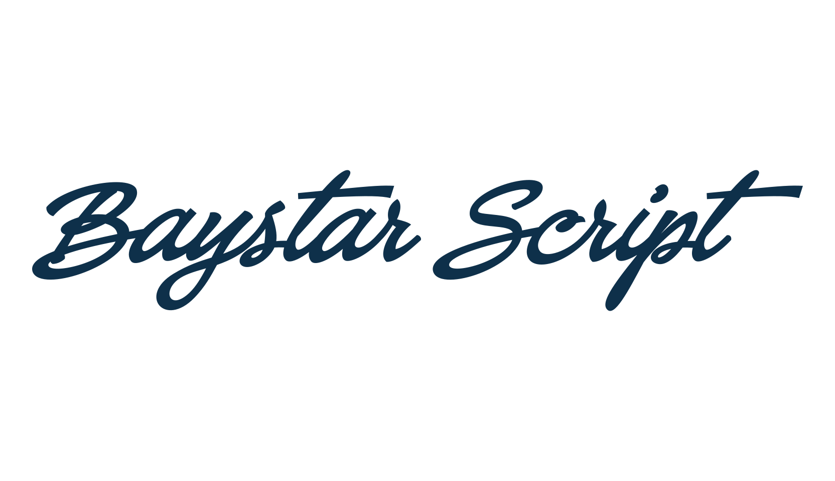 Baystar Script, fancy various decorative script calligraphy font preview