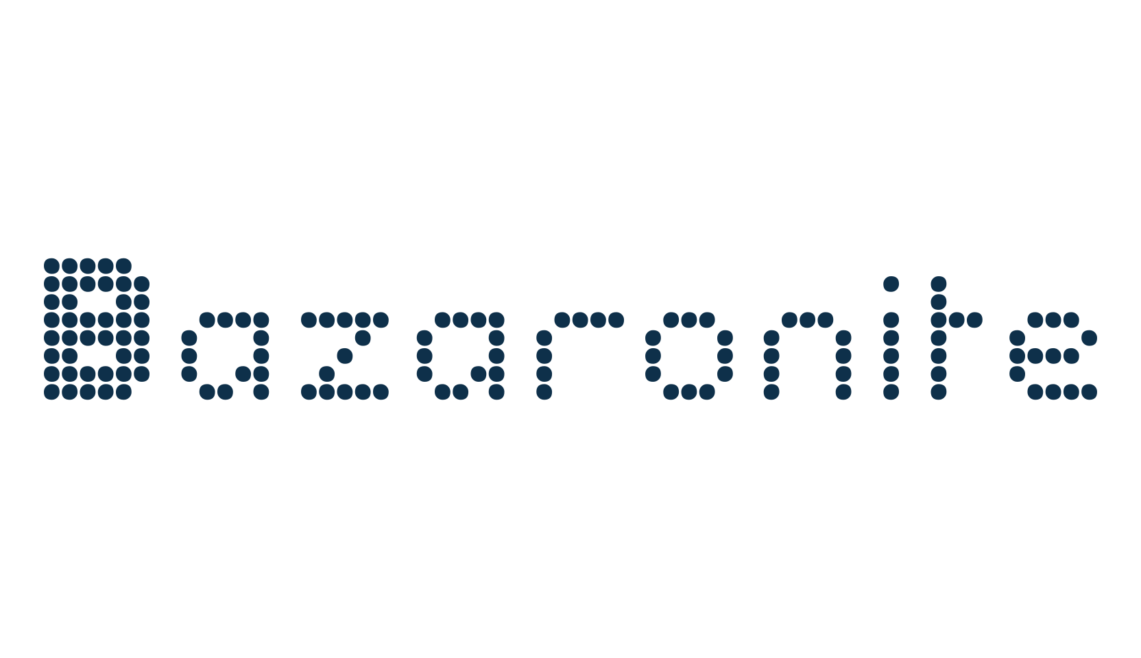 Bazaronite, techno lcd sci-fi font preview
