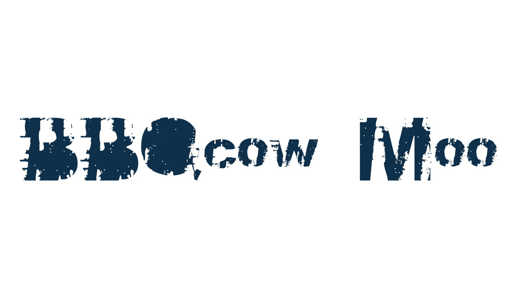 BBQcow Moo, fancy destroy decorative font preview