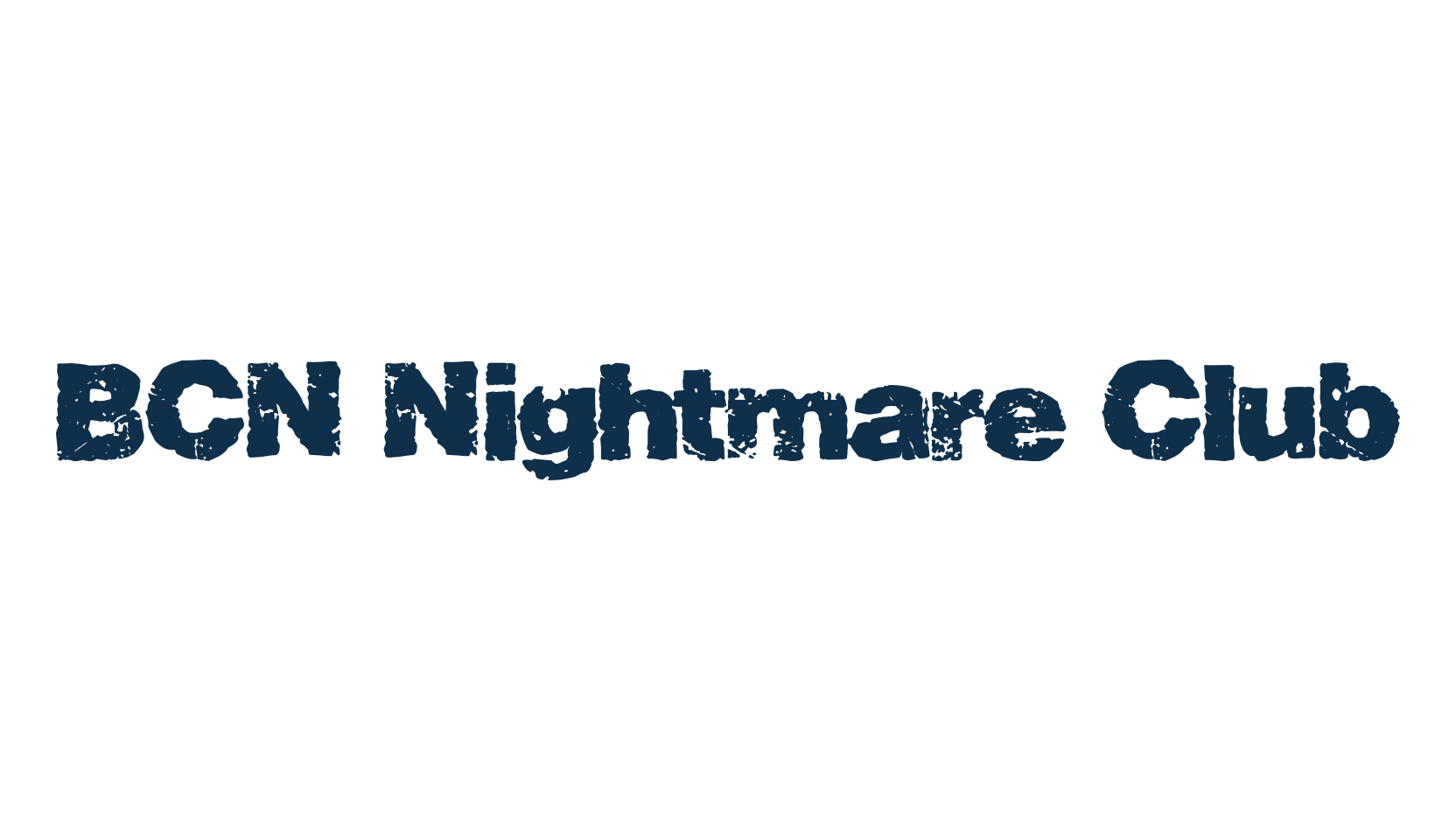 BCN Nightmare Club, fancy eroded decorative font preview