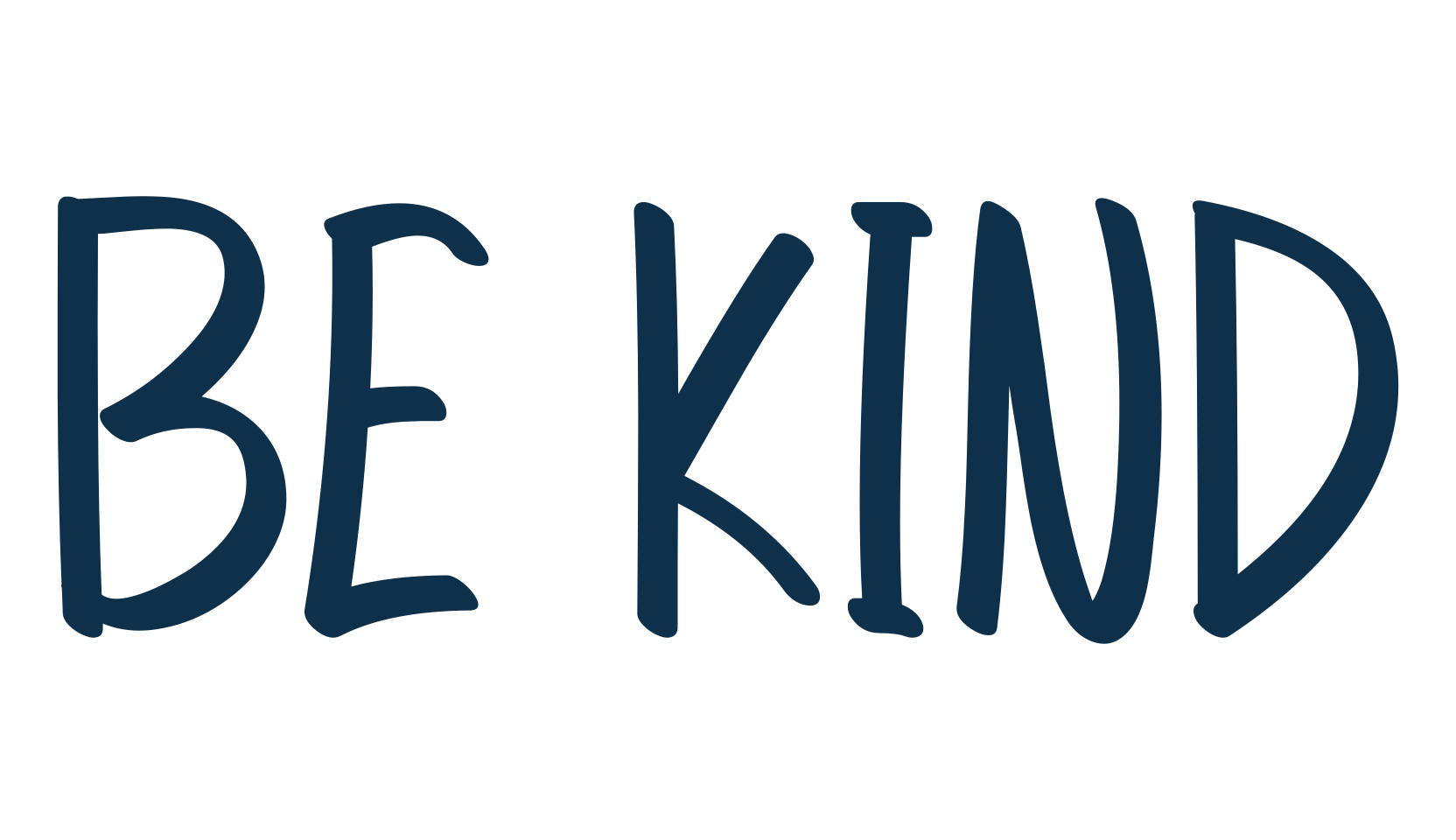 Be Kind, handwriting font preview