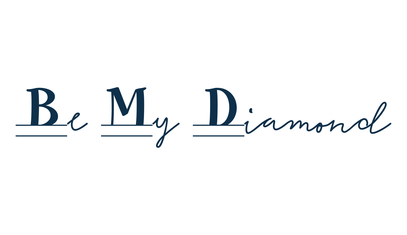 Be My Diamond, fancy initials decorative font preview
