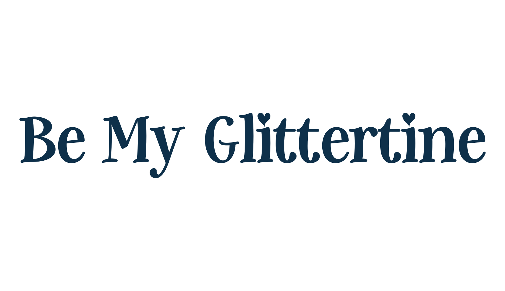 Be My Glittertine, fancy decorative font preview