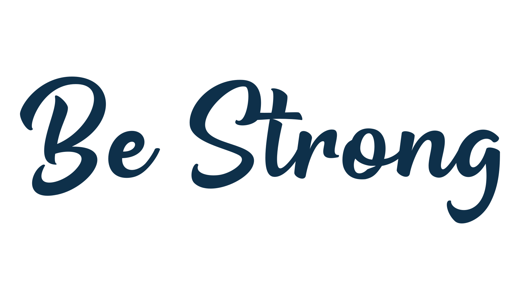 Be Strong, various font preview