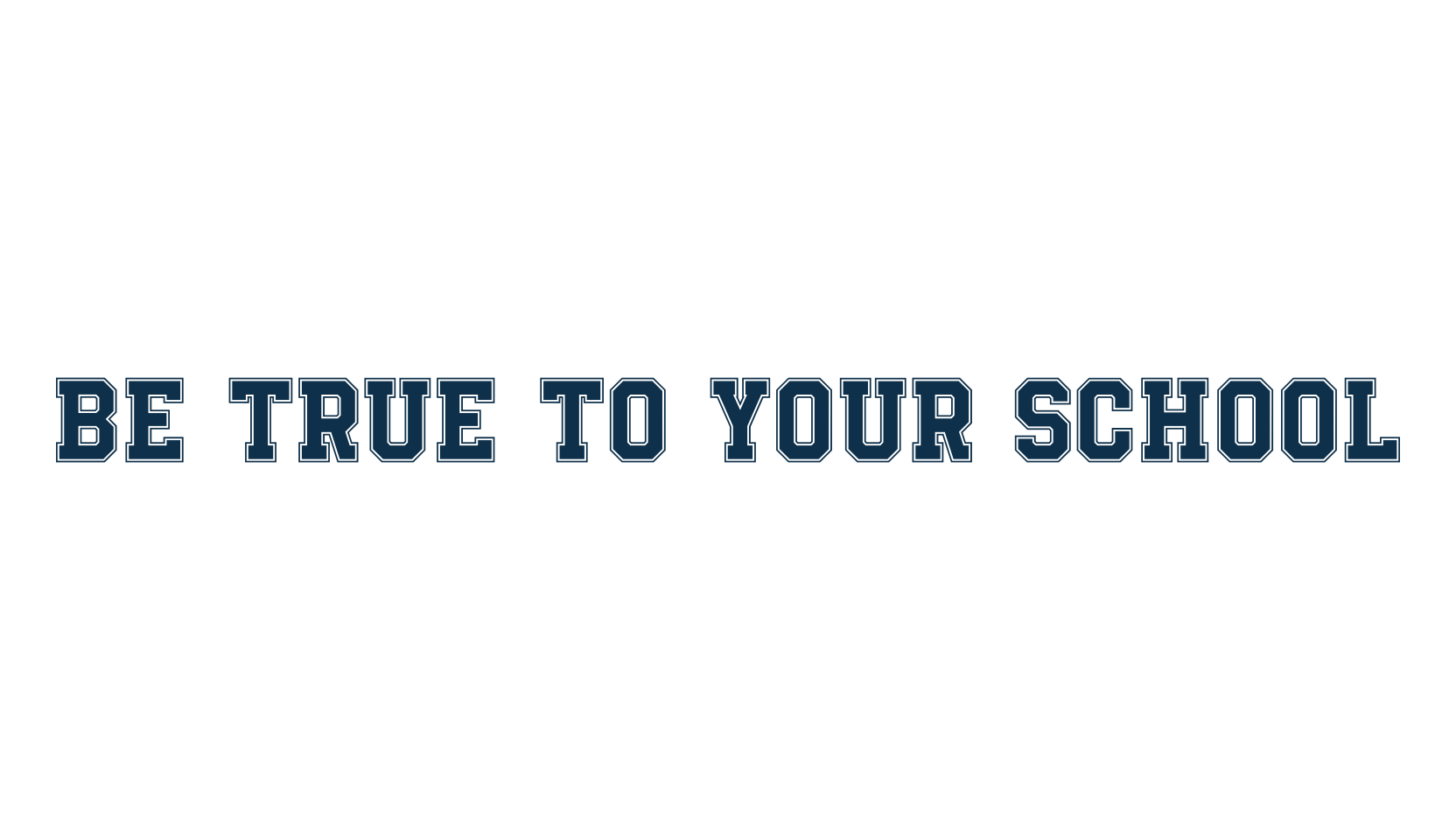 Be True To Your School, fancy old school decorative font preview
