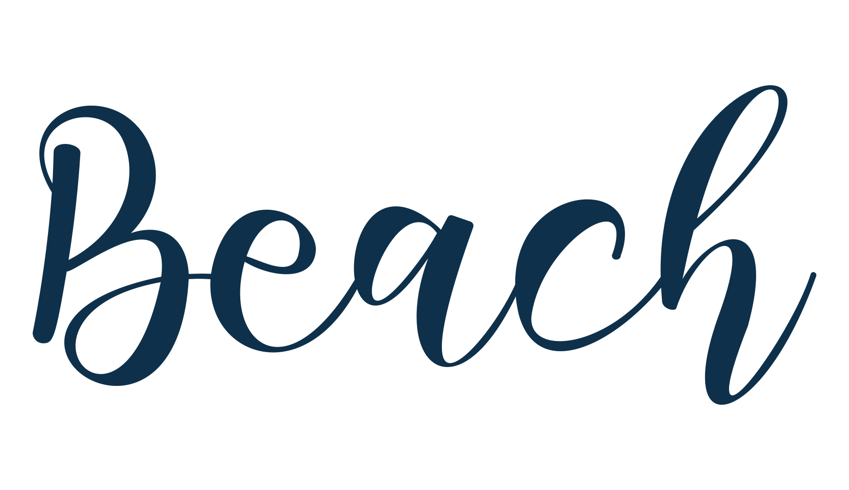 Beach (beach-3), calligraphy font preview