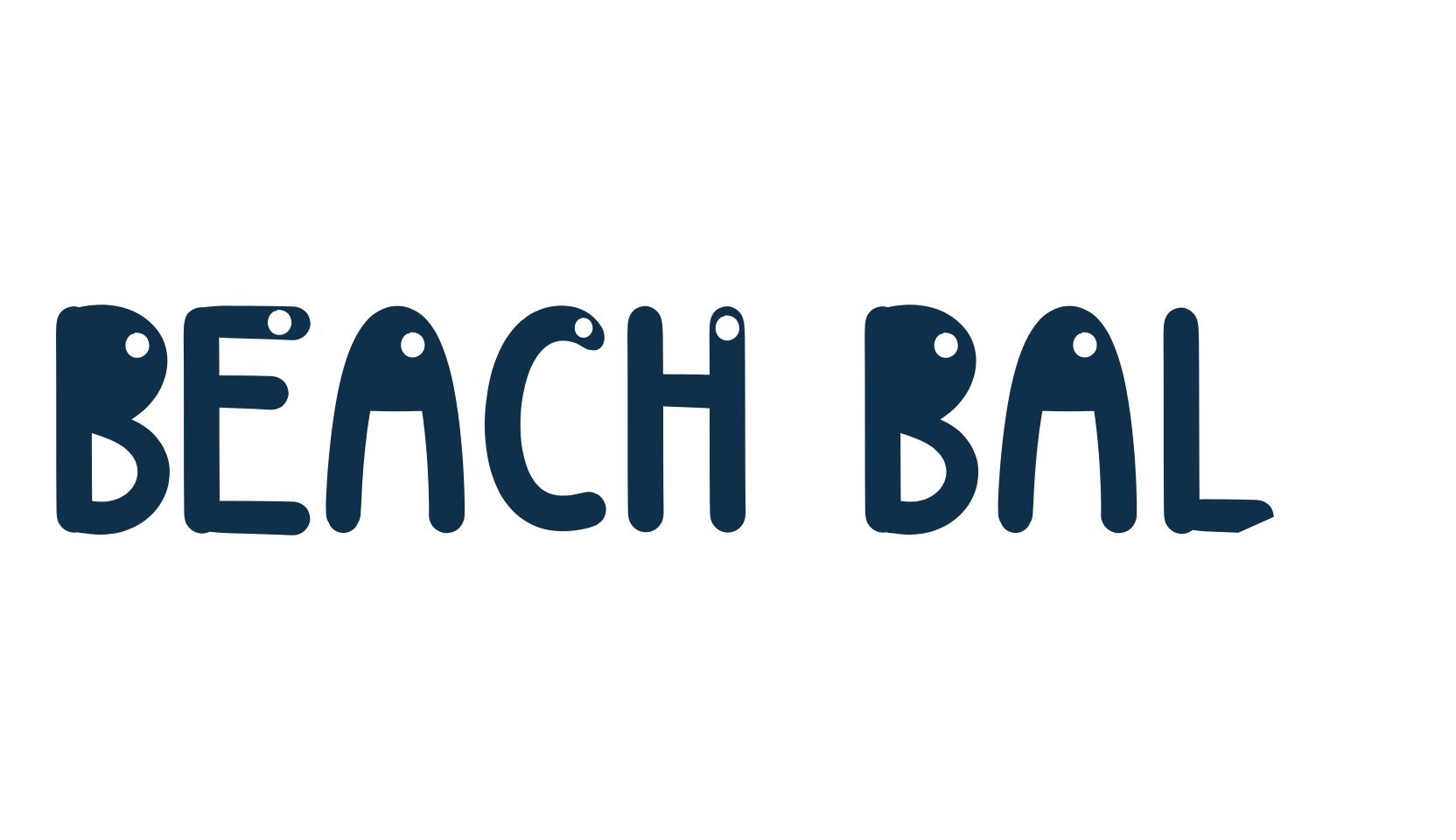 Beach Ball, cartoon font preview