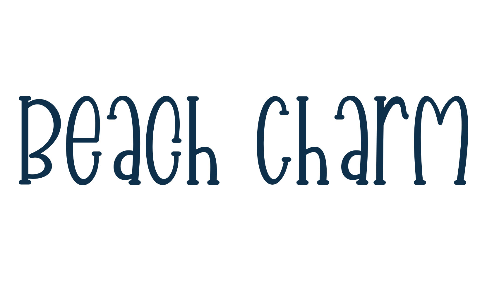 Beach Charm, cartoon font preview