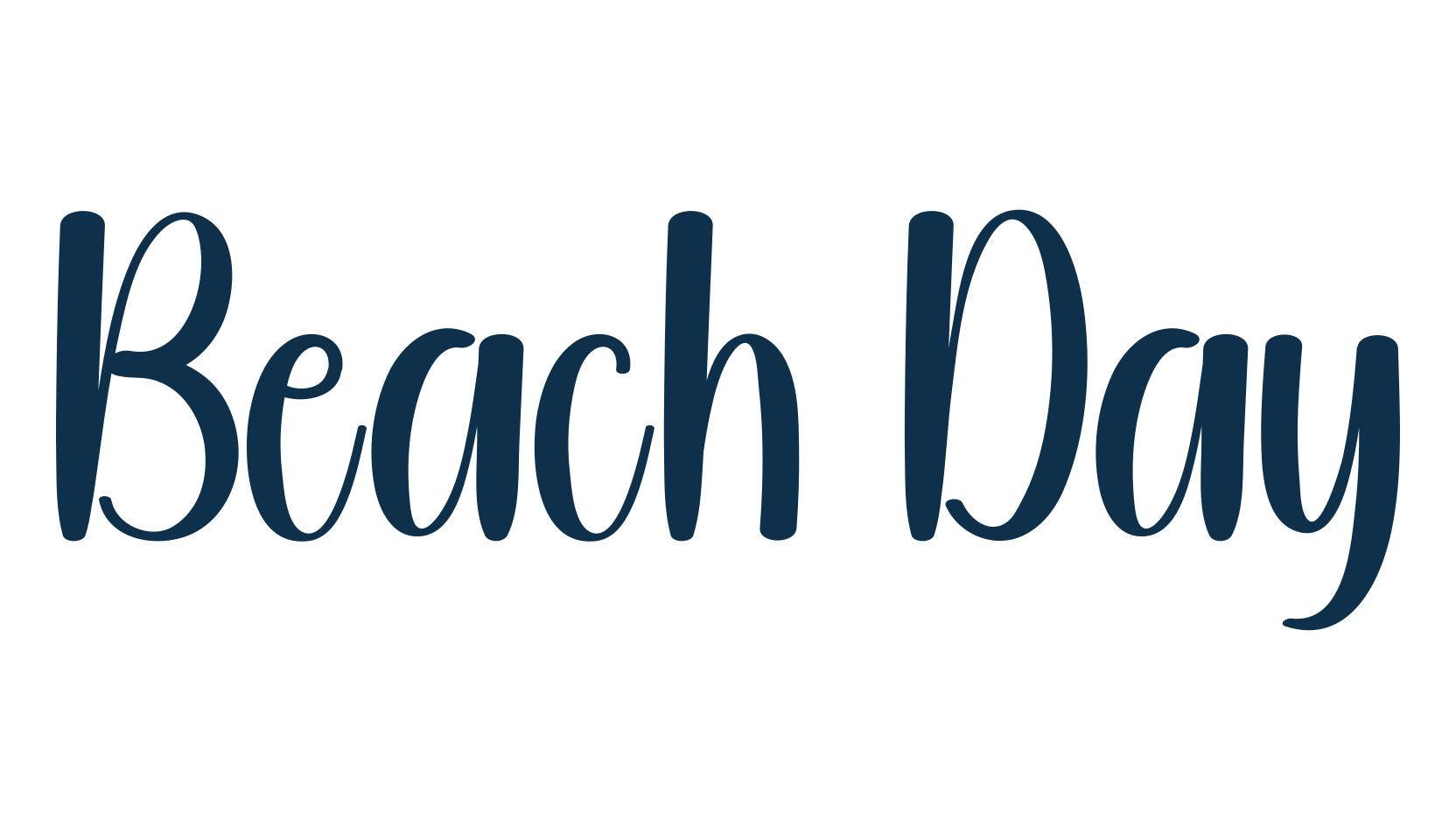 Beach Day, various font preview