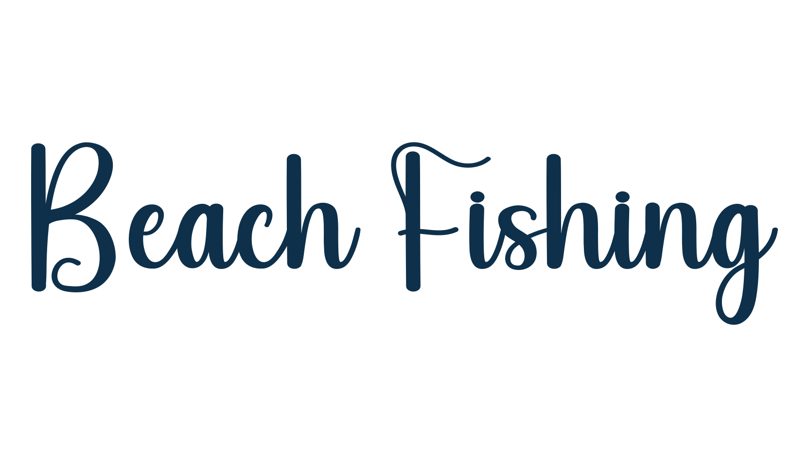 Beach Fishing, fancy decorative font preview