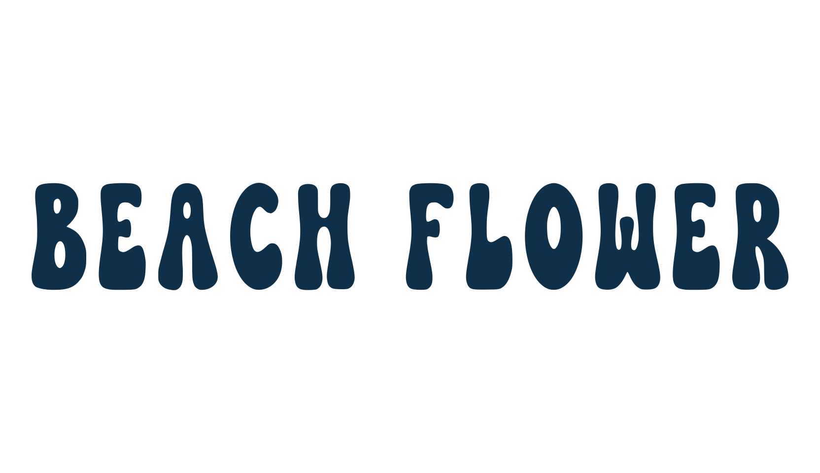 Beach Flower, groovy font preview
