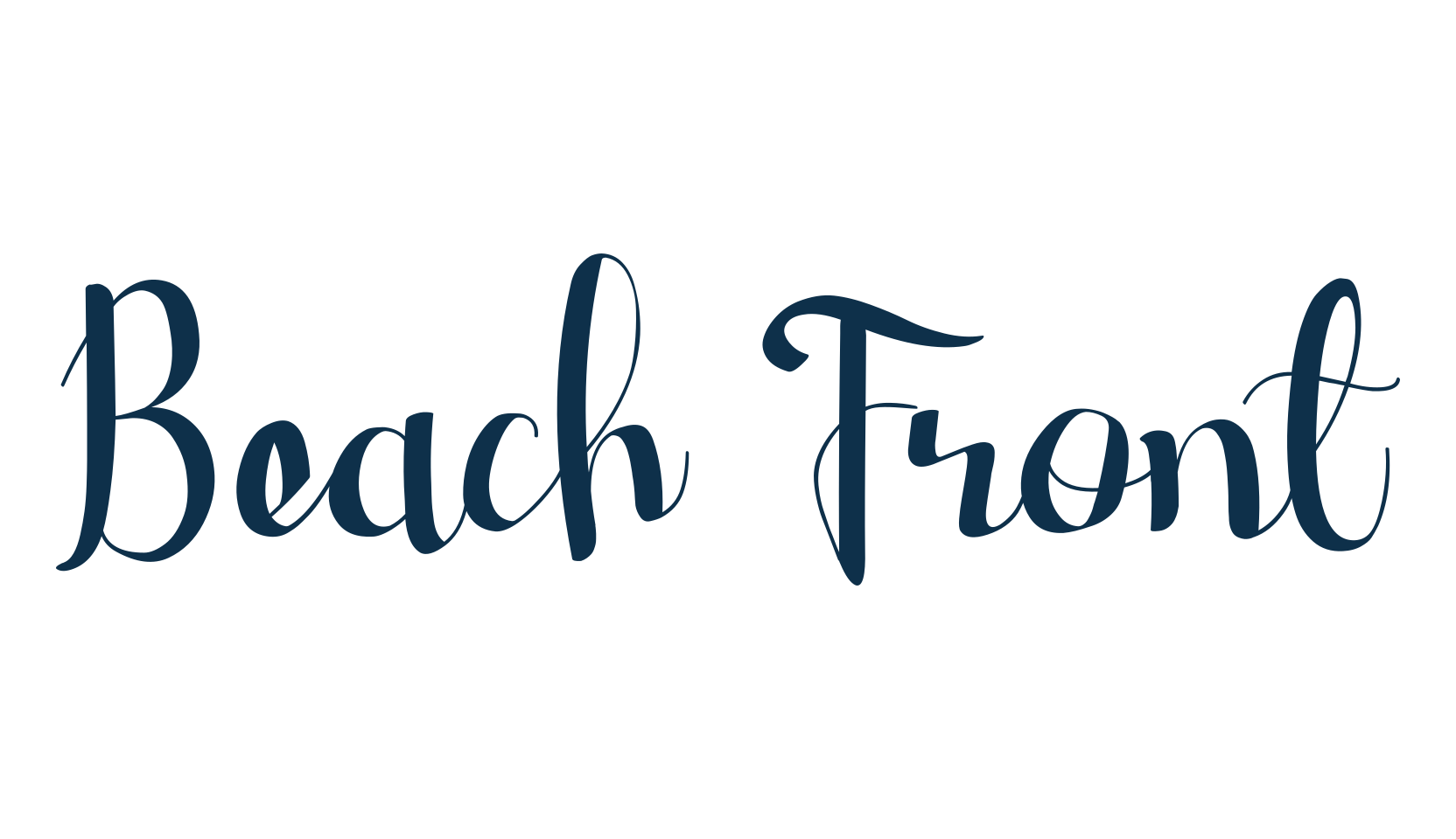 Beach Front, script calligraphy fancy decorative font preview