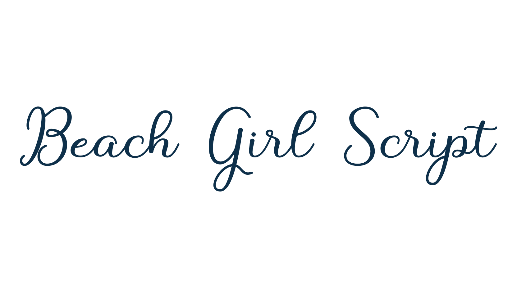 Beach Girl Script, fancy decorative font preview