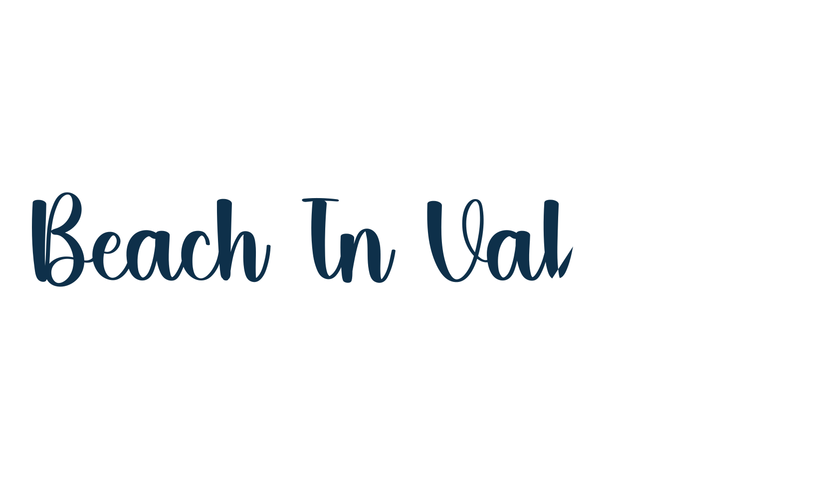 Beach In Valentine, script handwritten fancy decorative calligraphy font preview
