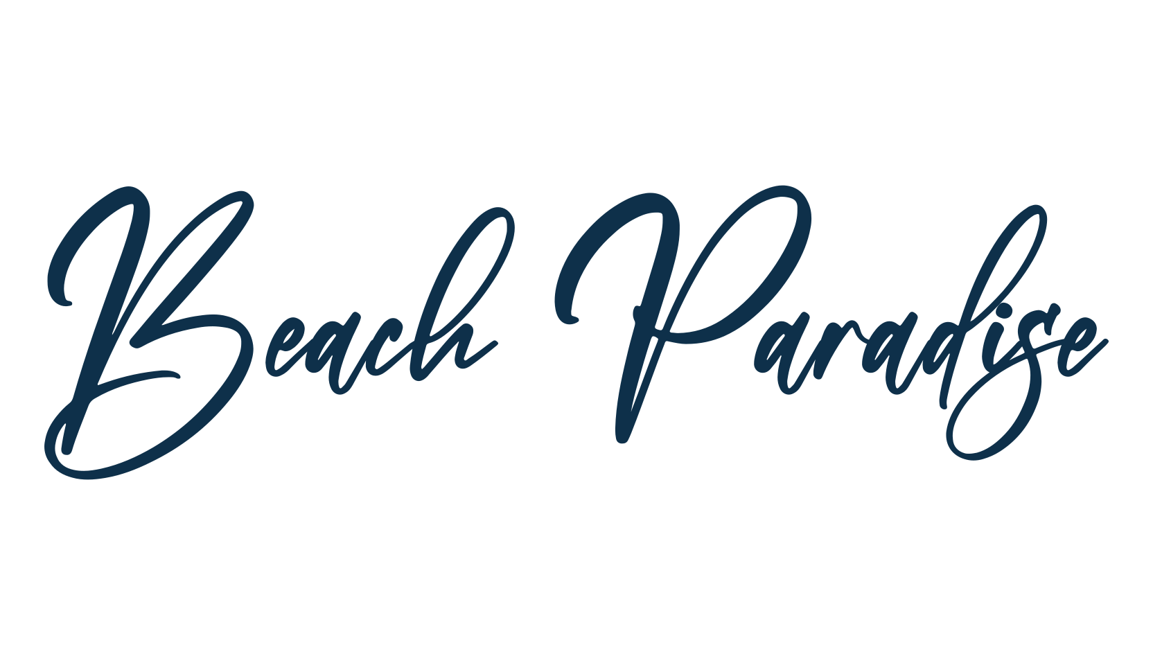 Beach Paradise, handwriting font preview