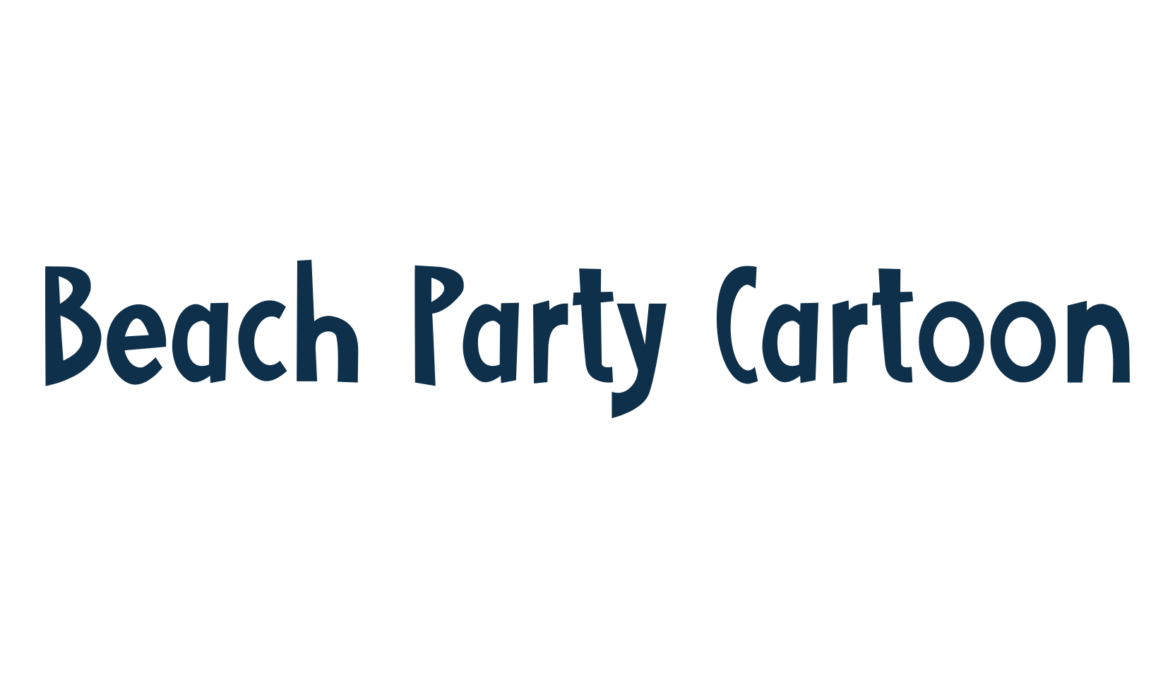 Beach Party Cartoon, fancy cartoon decorative font preview