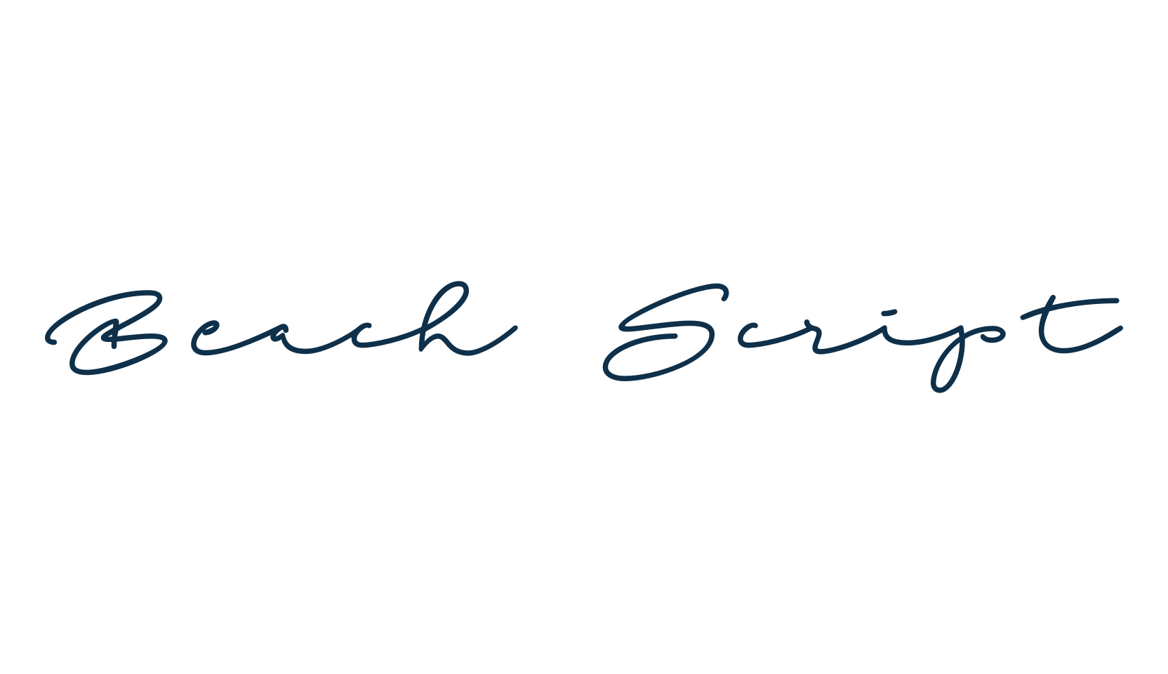 Beach Script, handwriting font preview