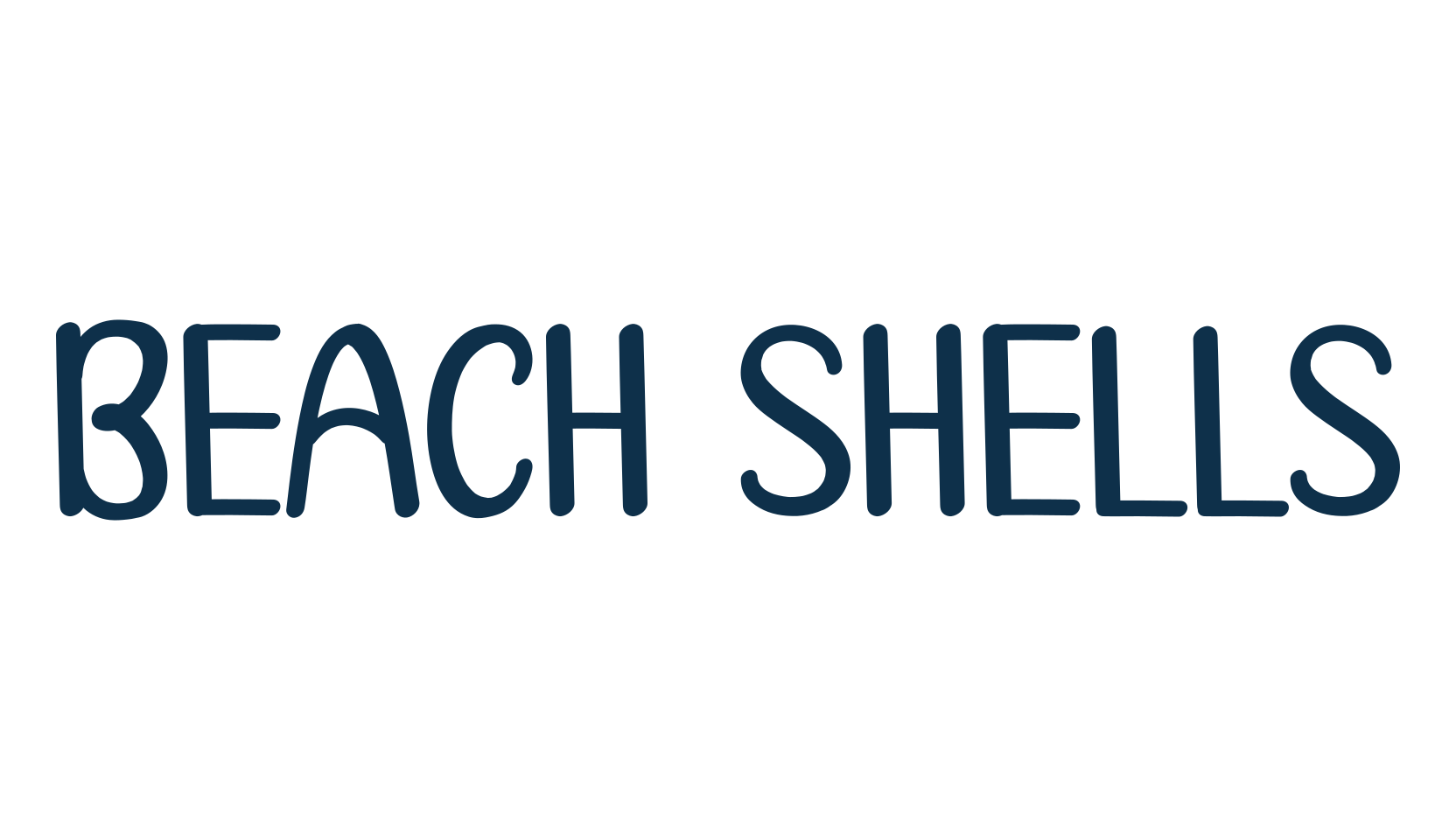 Beach Shells, fancy various decorative script calligraphy font preview