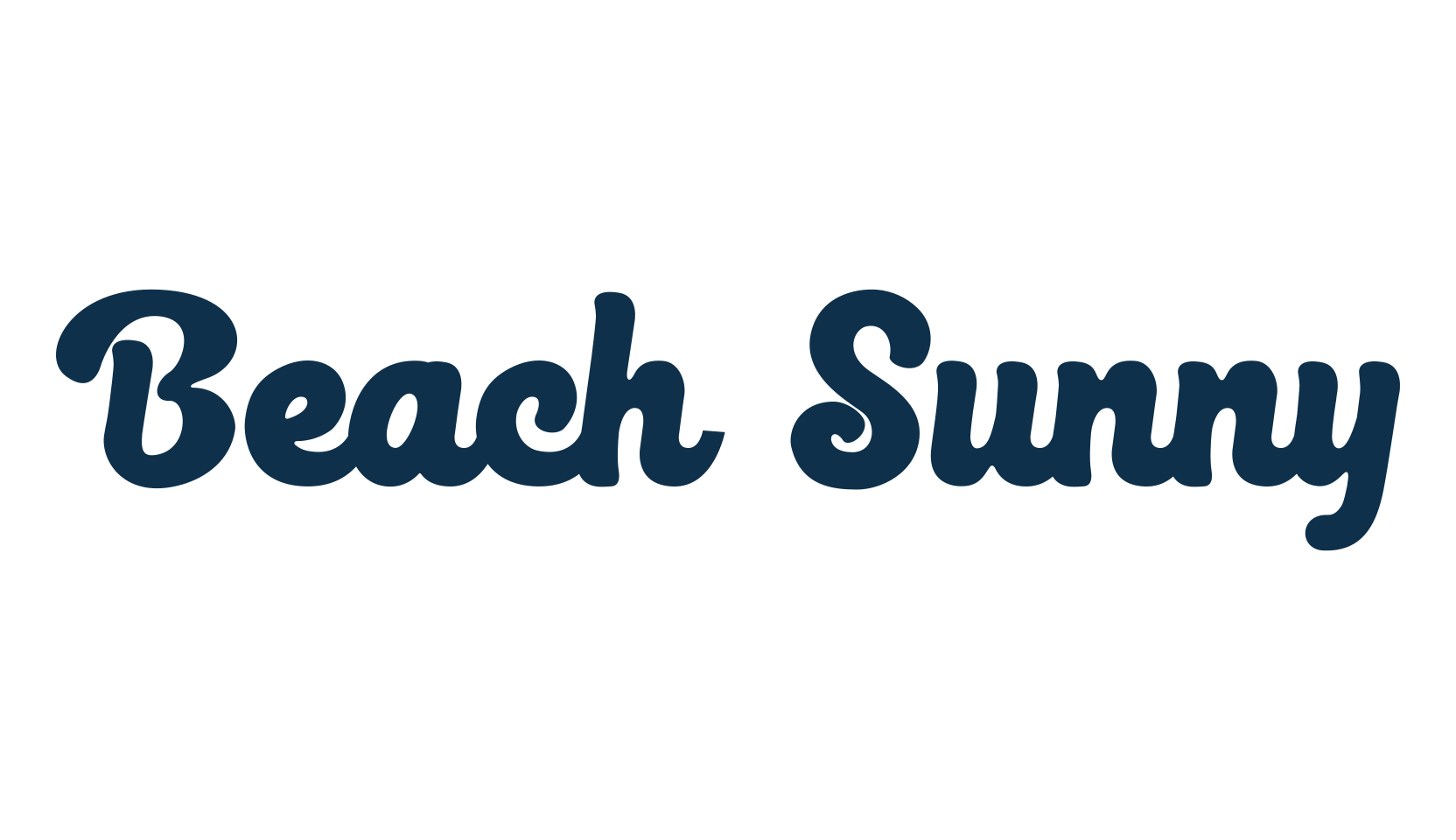 Beach Sunny, old school font preview