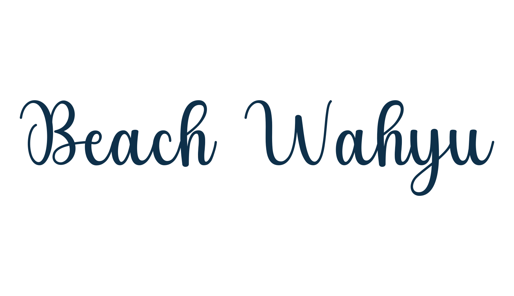 Beach Wahyu, script calligraphy fancy decorative font preview