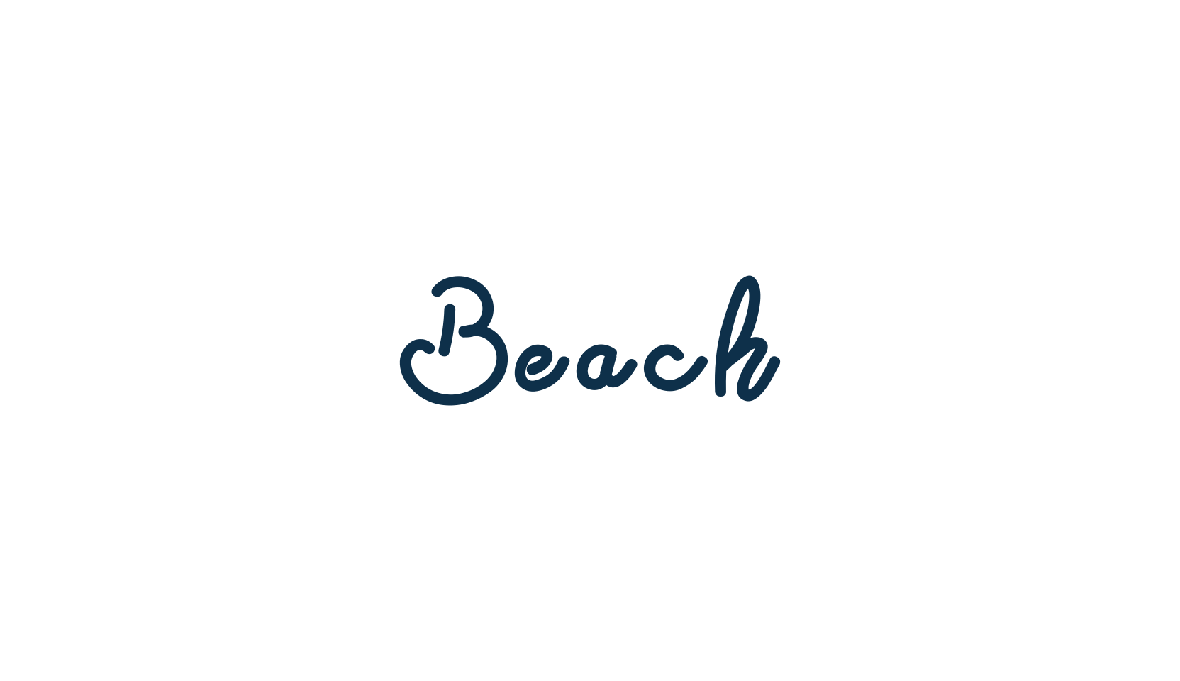 Beach, handwriting font preview