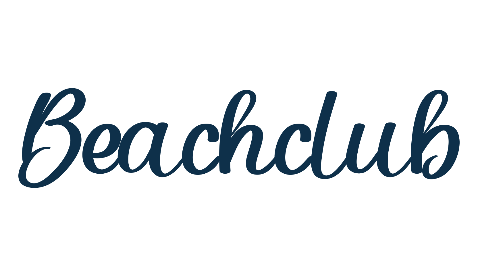 Beachclub, handwriting font preview
