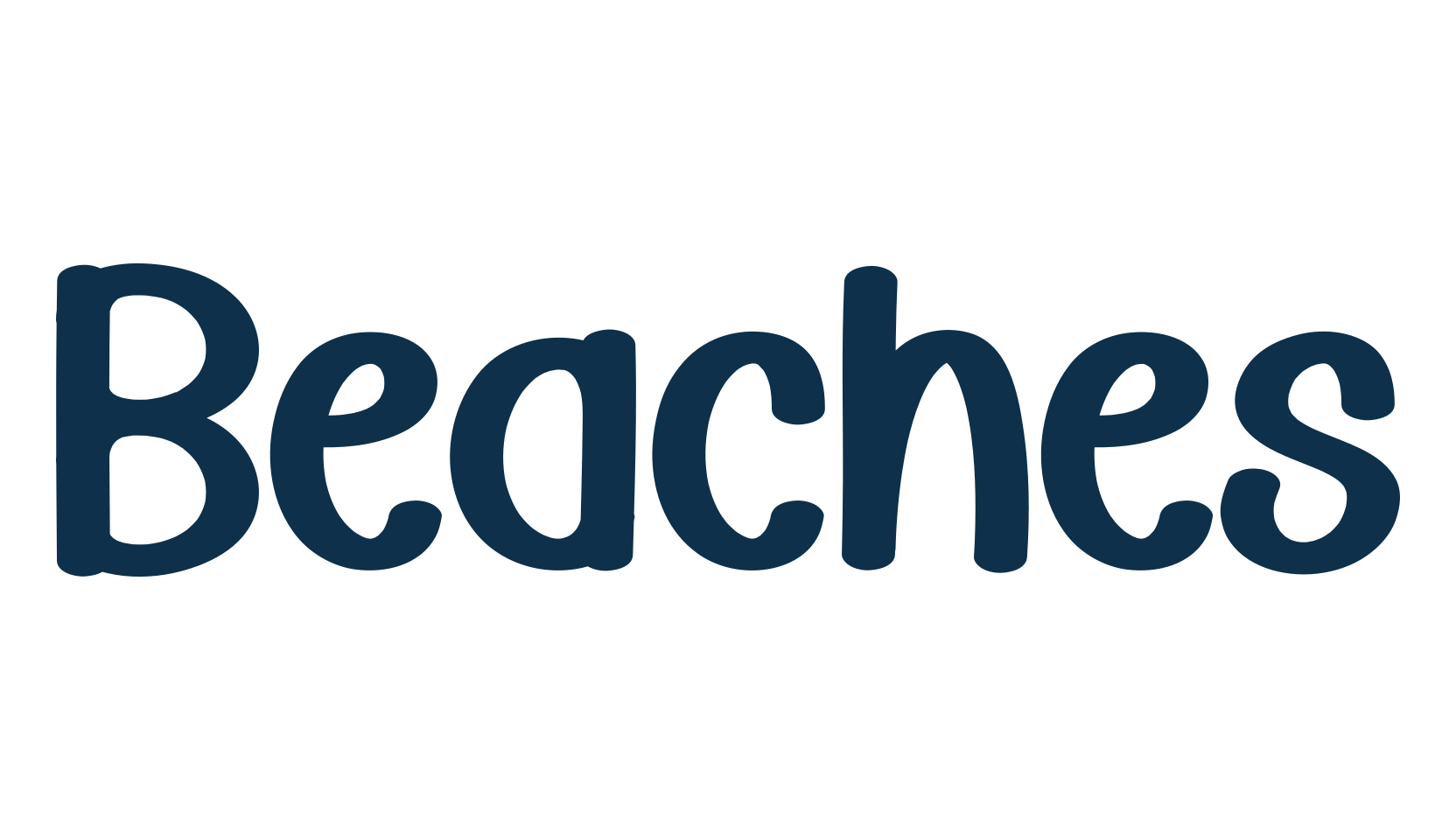 Beaches, fancy various decorative script calligraphy font preview
