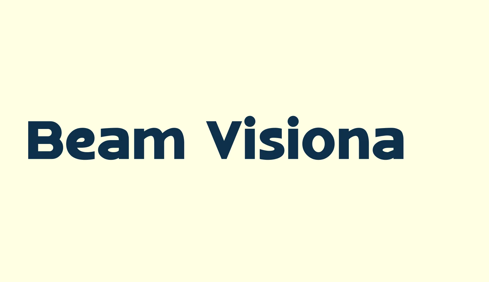 Beam Visionary, sans serif font preview