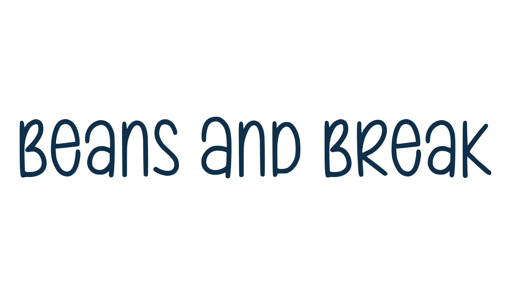Beans And Break, script handwritten fancy decorative calligraphy font preview